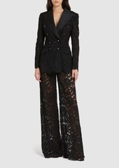 Dolce & Gabbana Floral & Dg Lace Tuxedo Jacket