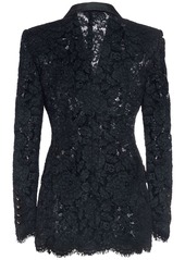 Dolce & Gabbana Floral & Dg Lace Tuxedo Jacket