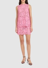 Dolce & Gabbana Floral & Dg Lace Sleeveless Top