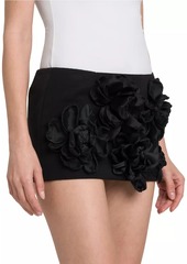 Dolce & Gabbana Floral Appliqué Micro Miniskirt