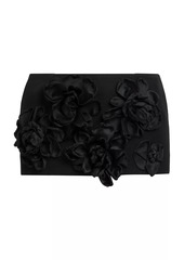 Dolce & Gabbana Floral Appliqué Micro Miniskirt