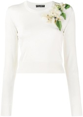 Dolce & Gabbana floral appliqué sweater