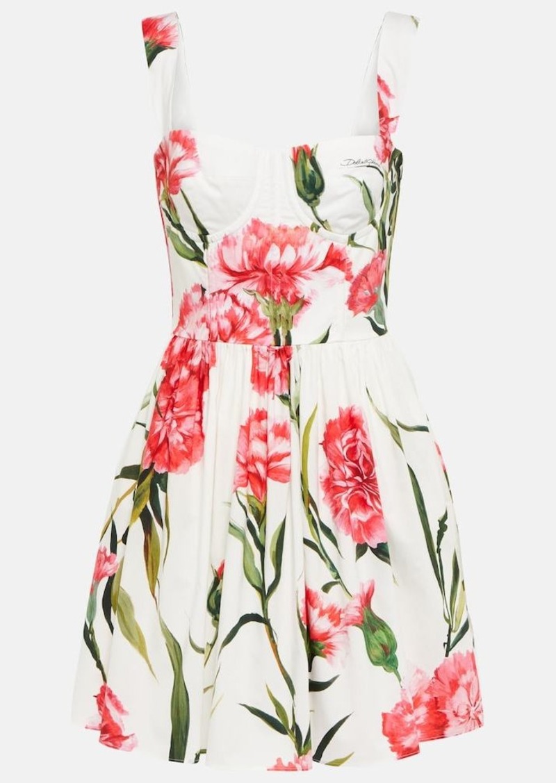 Dolce & Gabbana Floral cotton minidress