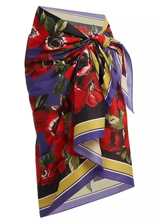 Dolce & Gabbana Floral Cotton Sarong