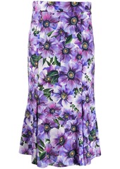 Dolce & Gabbana floral detail high-waisted skirt