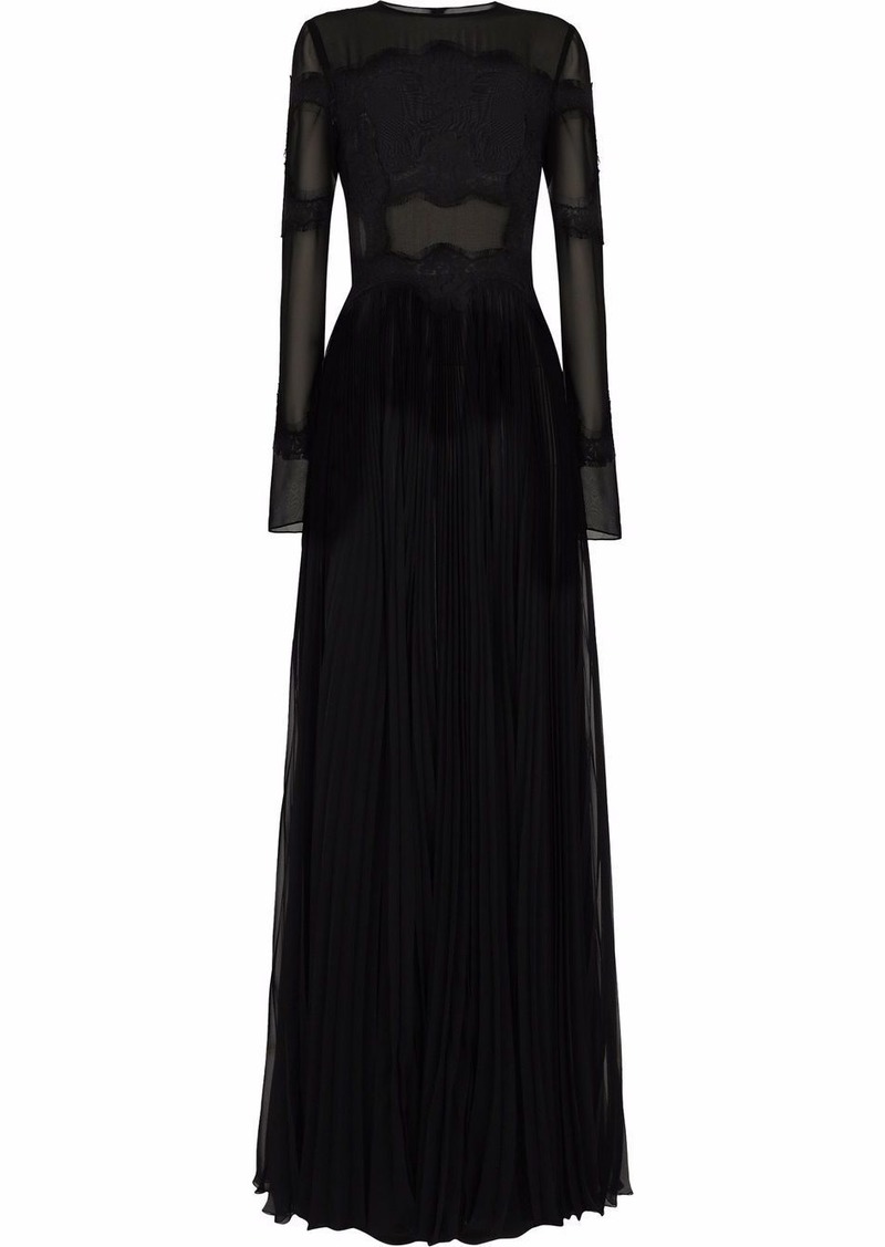 Dolce & Gabbana lace-up chiffon maxi dress