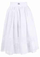 Dolce & Gabbana floral lace flared midi skirt