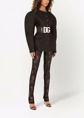 Dolce & Gabbana floral-lace slim-cut leggings