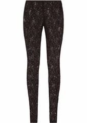 Dolce & Gabbana floral-lace slim-cut leggings