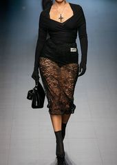 Dolce & Gabbana Floral Lace Longuette Skirt