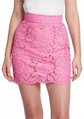 Dolce & Gabbana Floral Lace Miniskirt