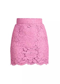 Dolce & Gabbana Floral Lace Miniskirt