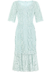Dolce & Gabbana floral lace ruffle hem shift dress