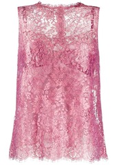Dolce & Gabbana floral lace sleeveless blouse