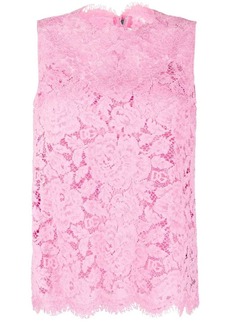 Dolce & Gabbana floral lace sleeveless top