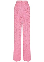 Dolce & Gabbana floral-lace flared trousers