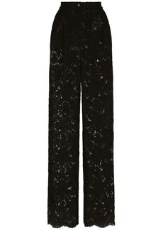 Dolce & Gabbana floral lace tailored trousers