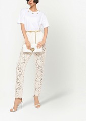 Dolce & Gabbana floral-lace trousers