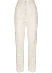 Dolce & Gabbana floral-lace trousers