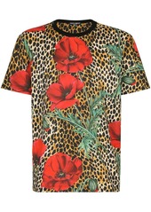 Dolce & Gabbana floral leopard-print T-shirt