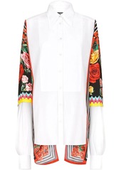 Dolce & Gabbana floral panel long shirt