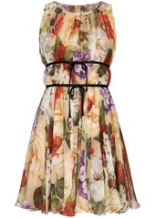 Dolce & Gabbana floral print chiffon dress