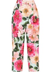 Dolce & Gabbana floral-print cropped trousers