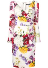 Dolce & Gabbana floral print long-sleeve dress
