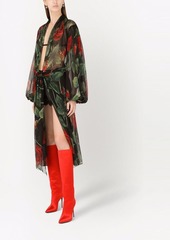 Dolce & Gabbana floral-print puff-sleeve dress