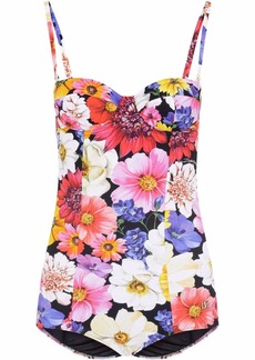 Dolce & Gabbana floral-print underwire cup swimsuit