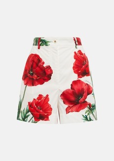 Dolce & Gabbana Floral-printed cotton shorts
