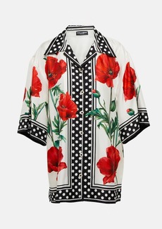 Dolce & Gabbana Floral silk oversized shirt