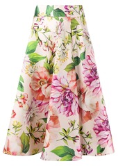 Dolce & Gabbana flower print midi skirt