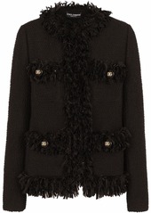 Dolce & Gabbana single-breasted bouclé jacket