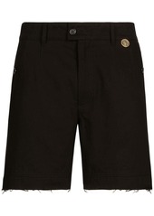 Dolce & Gabbana frayed-hem twill bermuda shorts
