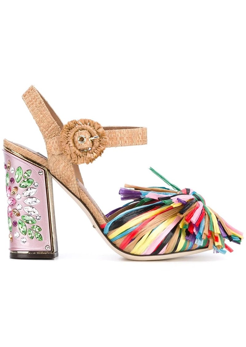 Dolce & Gabbana fringed embellished sandals