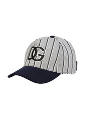 Dolce & Gabbana Game Day DG Logo Striped Baseball Cap