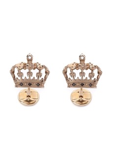 Dolce & Gabbana gemstone-detail crown cufflinks