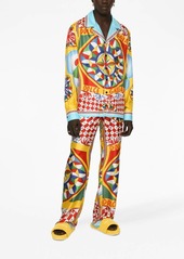 Dolce & Gabbana geometric-pattern straight-leg trousers