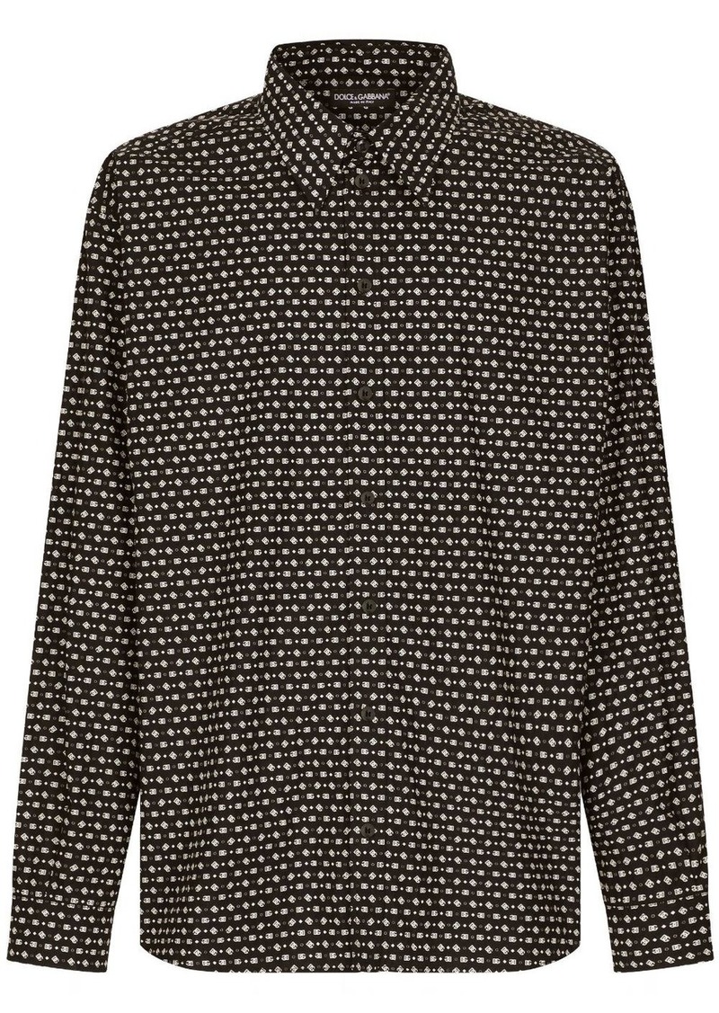 Dolce & Gabbana geometric-print cotton shirt