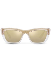 Dolce & Gabbana glitter rectangle-frame sunglasses
