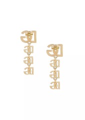 Dolce & Gabbana Gold-Plated Logo Drop Earrings