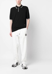 Dolce & Gabbana gold-tone logo cotton track pants