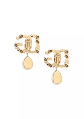 Dolce & Gabbana Goldtone & Crystal Monogram Earrings