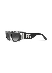 Dolce & Gabbana gradient-effect rectangle-frame sunglasses