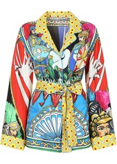 Dolce & Gabbana Carretto-print belted pajama shirt