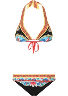 Dolce & Gabbana Carretto-print triangle bikini