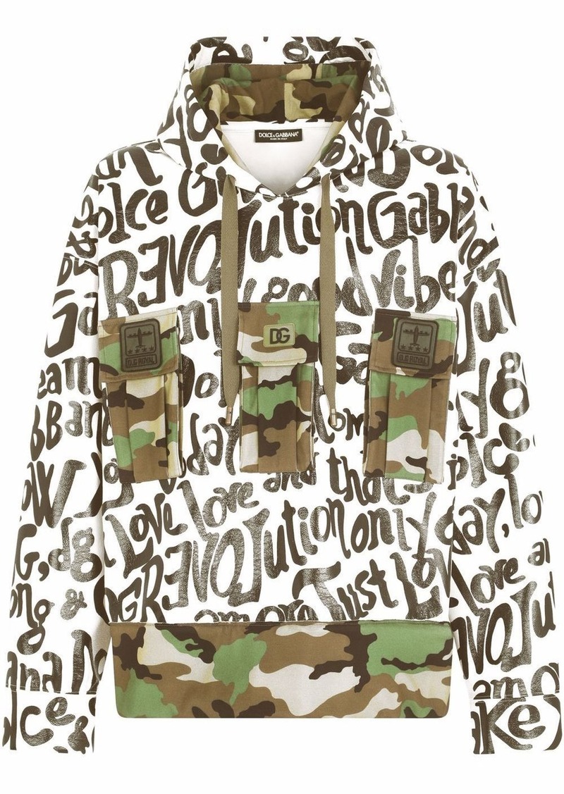 Dolce & Gabbana graphic-print camouflage hoodie