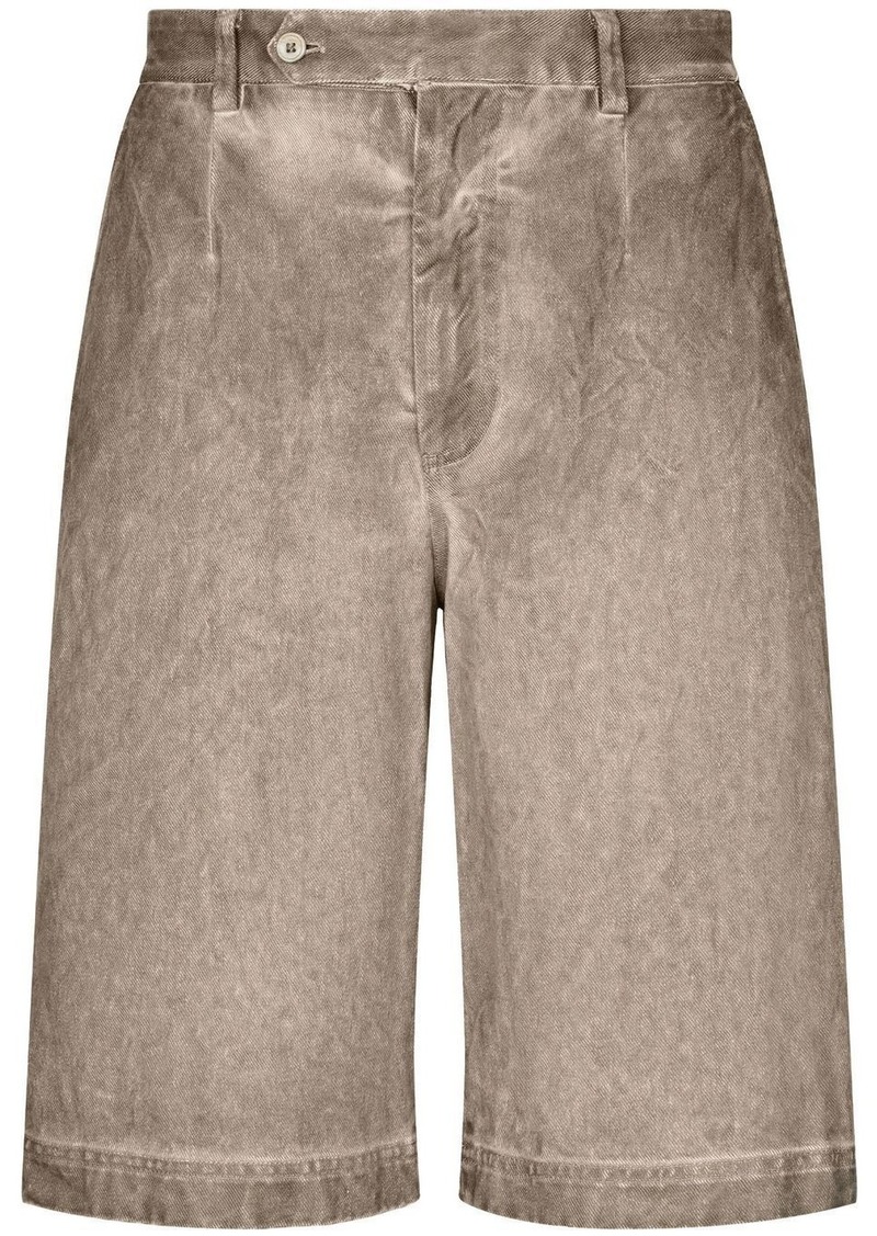 Dolce & Gabbana garment-dyed cotton shorts
