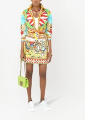 Dolce & Gabbana Carretto-print poplin miniskirt